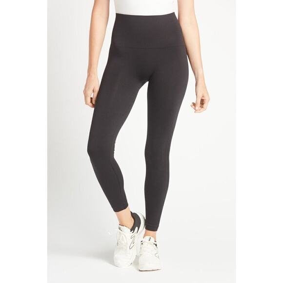 Spanx Look At Me Now High Waist Seamless Sculpting Pull-On Leggings Very Black L - Picture 1 of 11